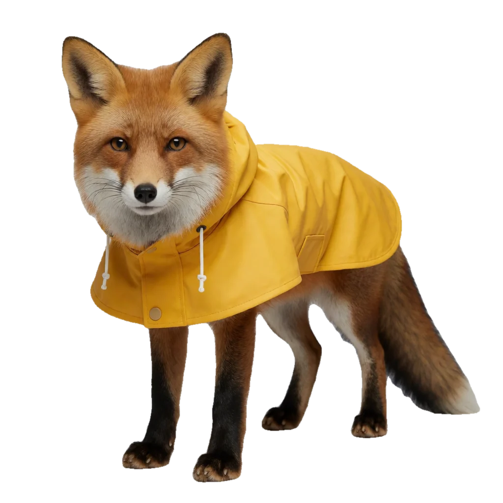 The fox cut out from the plate with SAM 3.1, transparent background.
