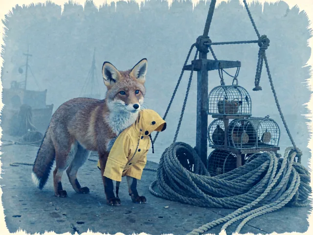 Held-out fox prompt rendered with the step-200 checkpoint.